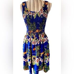 Rima Beachwear Sun dress in royal blue one size